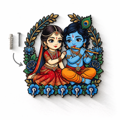 Radha Krishna — Devotional Wall Key Holder