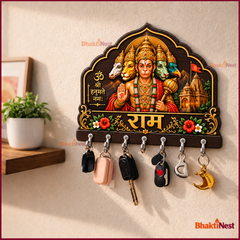 Panchmukhi Hanuman Hanumangarhi Darshan — Devotional Wall Key Holder