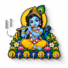 Krishna™ Divya Prabha — Devotional Wall Key Holder!