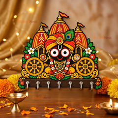 Jagannath Rath Yatra — Devotional Wall Key Holder