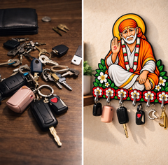 Sai Baba — Devotional Wall Key Holder
