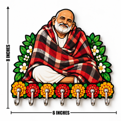 Neem Karoli Baba (Hanuman Ansh) — Devotional Wall Key Holder