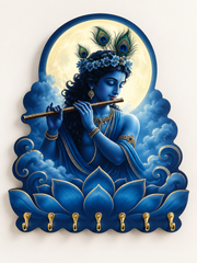 Krishna Neel Kripa — Devotional Wall Key Holder