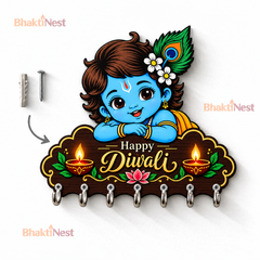 BalGopal Diwali Version — Devotional Wall Key Holder