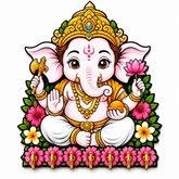 BalGanesh™ (White Edition) Blessings – Devotional Wall Organizer
