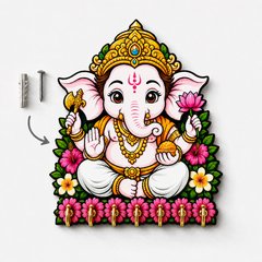 BalGanesh™ (White Edition) Blessings – Devotional Wall Organizer