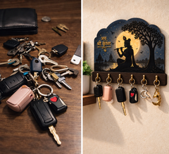 Krishna Vrindhavan Darshan  — Devotional Wall Key Holder