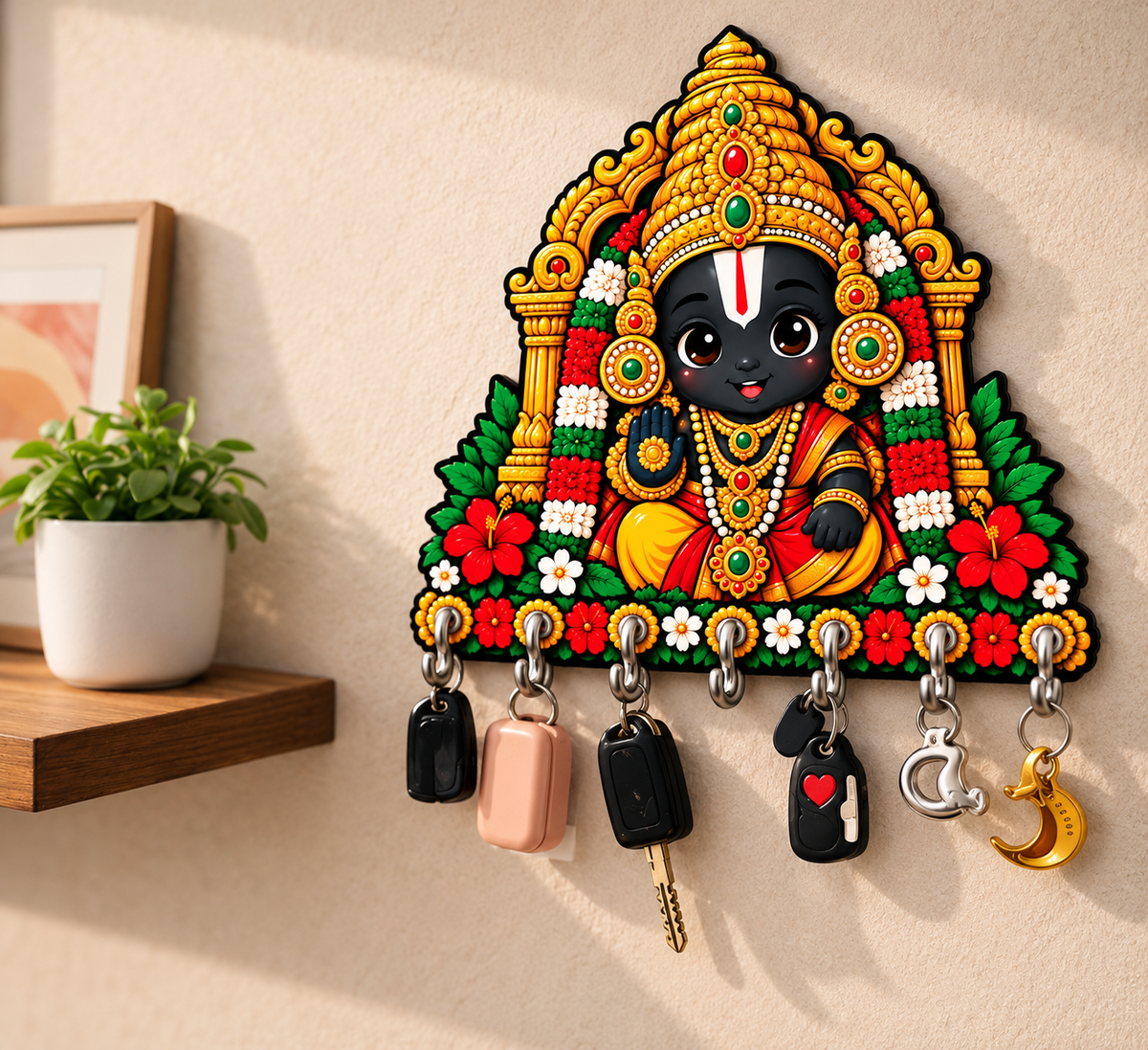 Tirupati Balaji — Devotional Wall Key Holder!