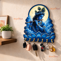 Krishna Neel Kripa — Devotional Wall Key Holder