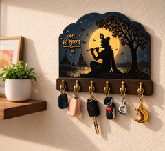 Krishna Vrindhavan Darshan  — Devotional Wall Key Holder