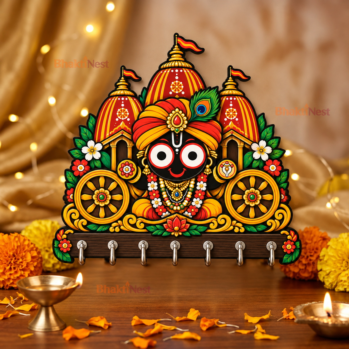 Jagannath Rath Yatra — Devotional Wall Key Holder