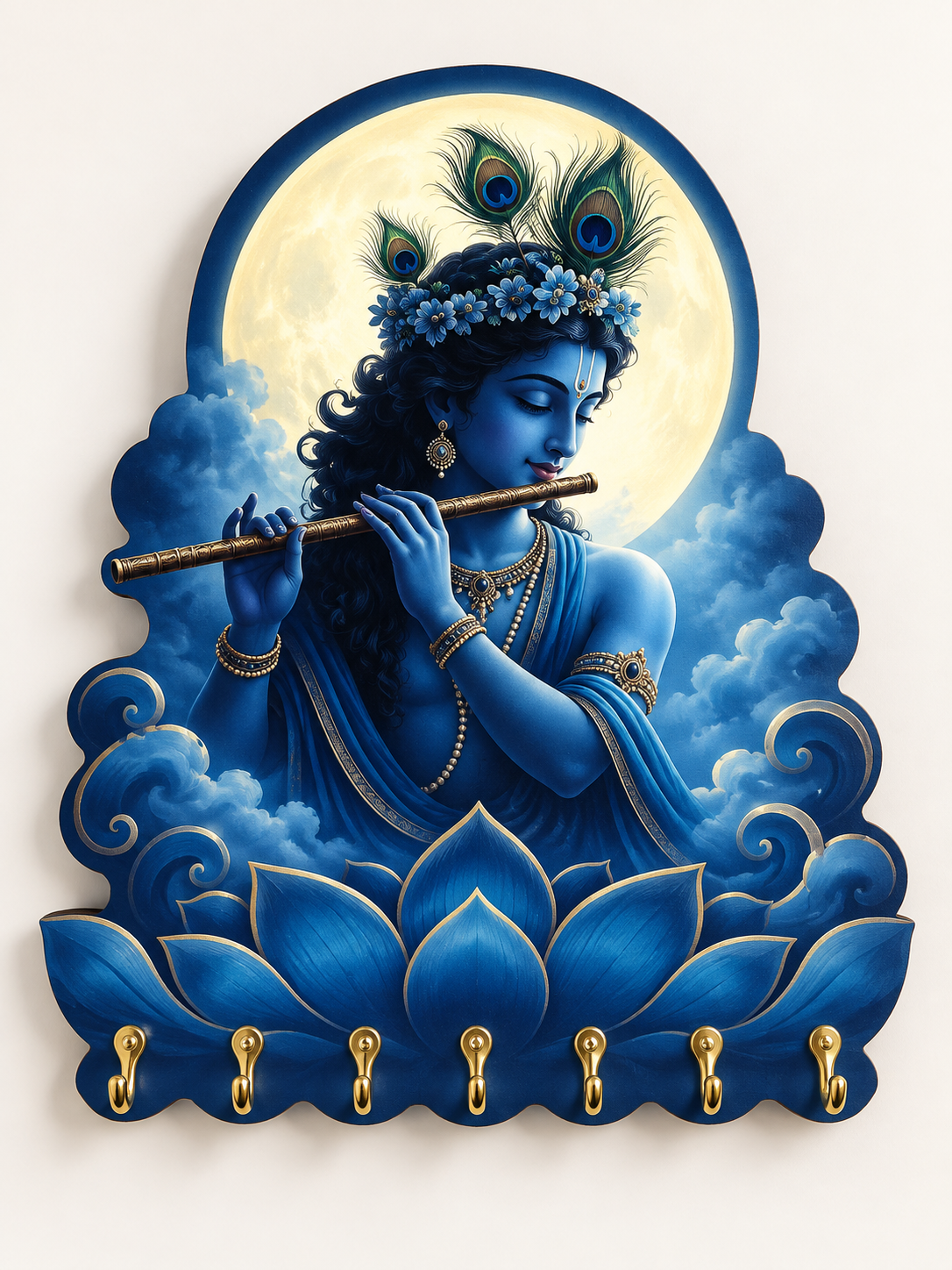 Krishna Neel Kripa — Devotional Wall Key Holder