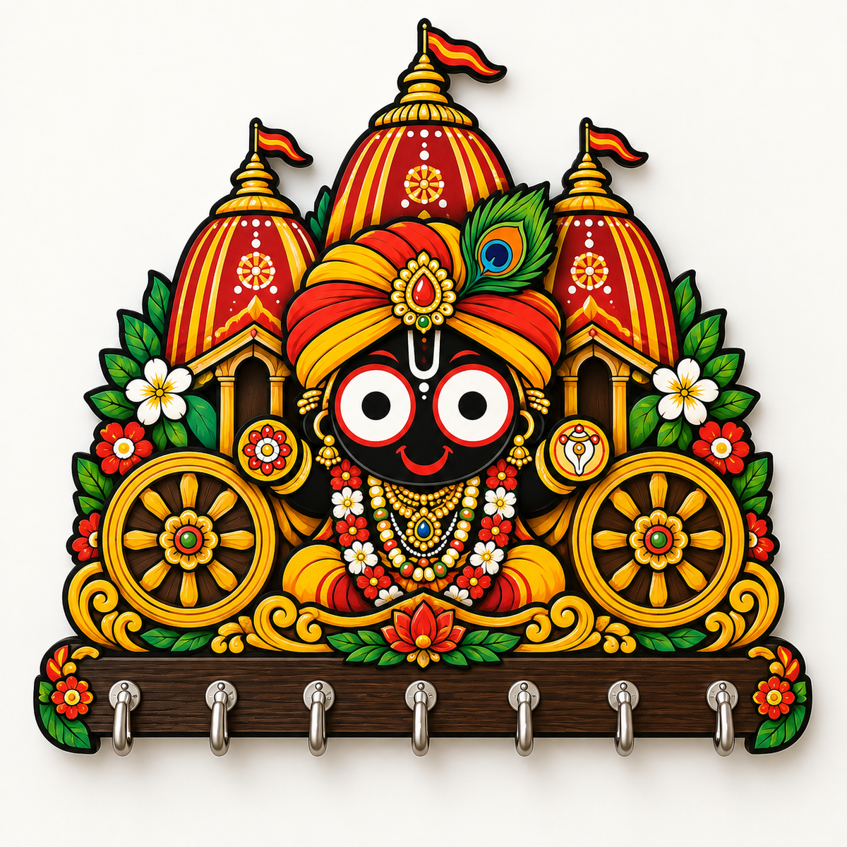 Jagannath Rath Yatra — Devotional Wall Key Holder