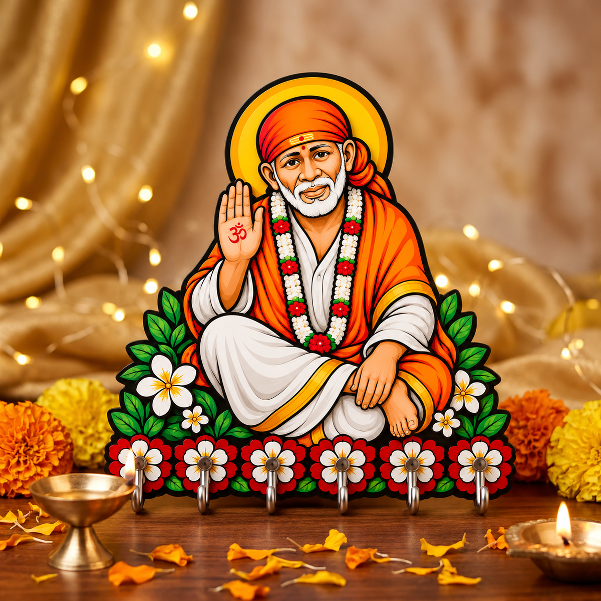 Sai Baba  — Devotional Wall Key Holder