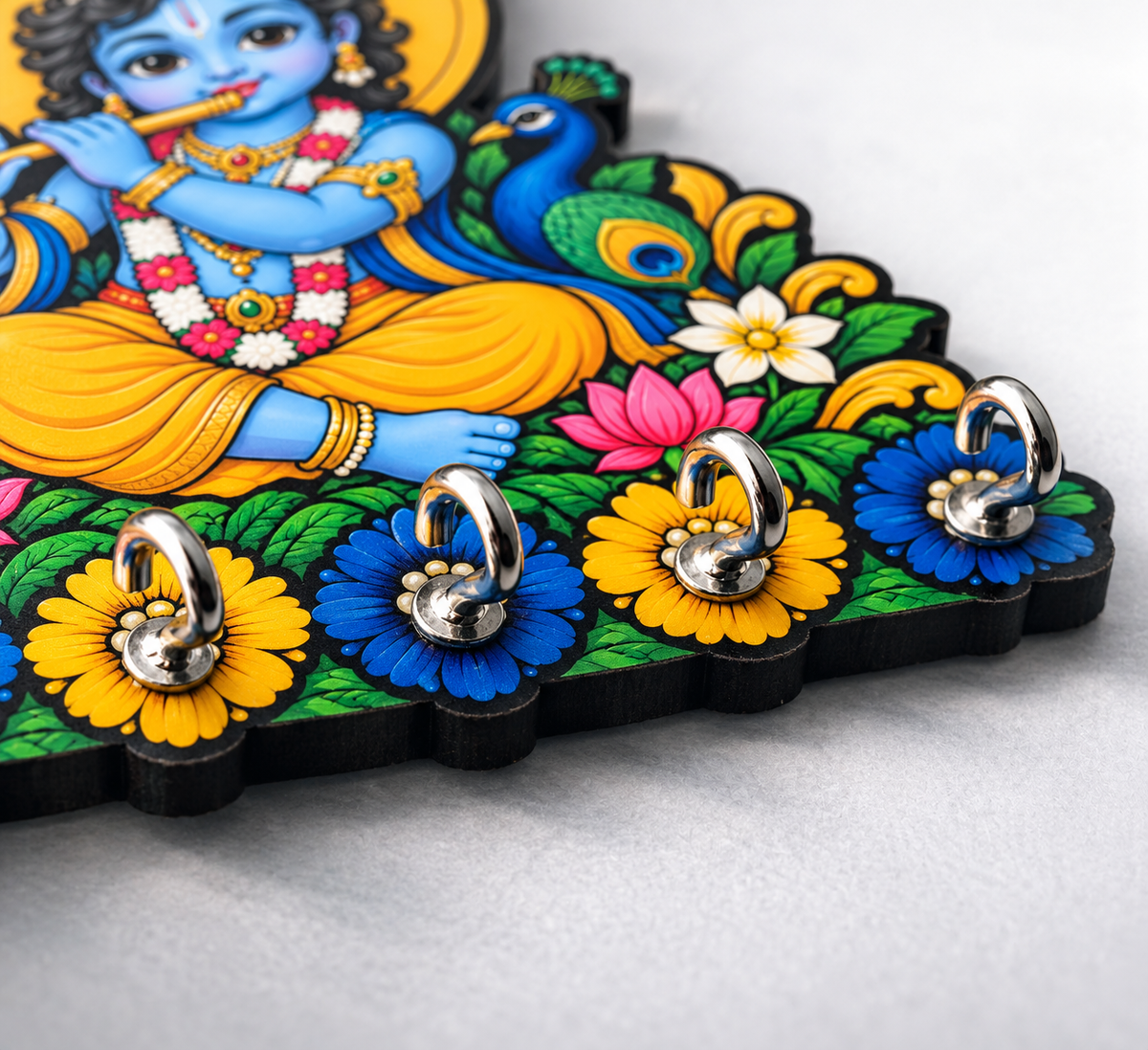 Krishna™ Divya Prabha — Devotional Wall Key Holder!