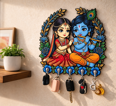 Radha Krishna  — Devotional Wall Key Holder