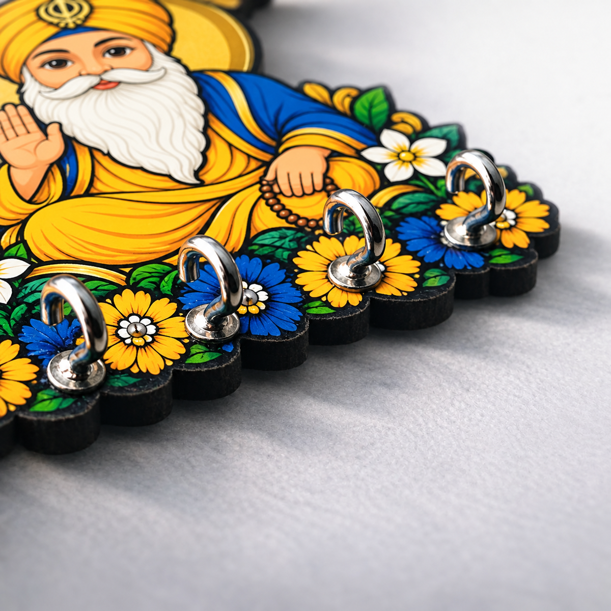 Guru Nanak — Devotional Wall Key Holder