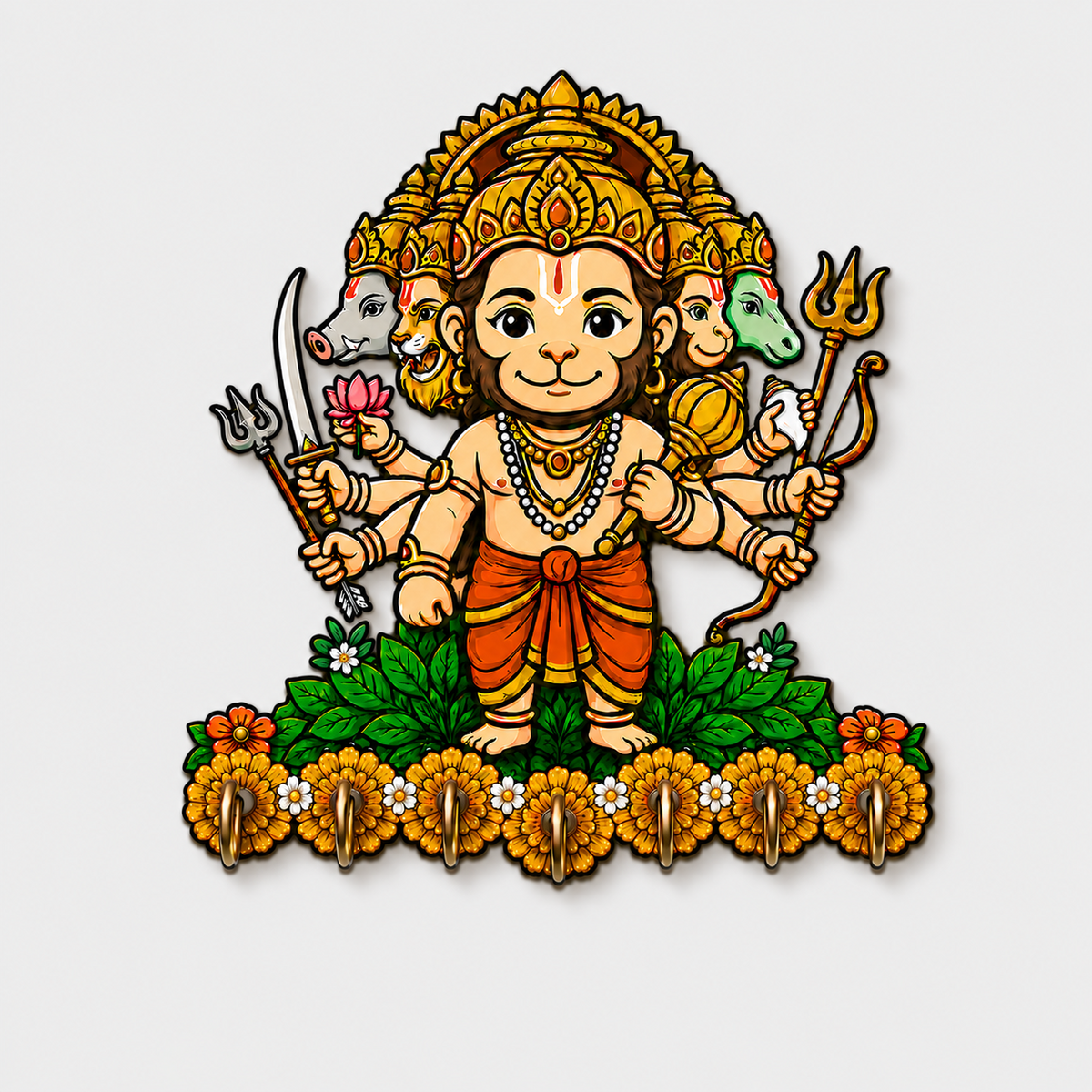 Panch Mukhi Hanuman™ Blessings – Devotional Wall Organizer