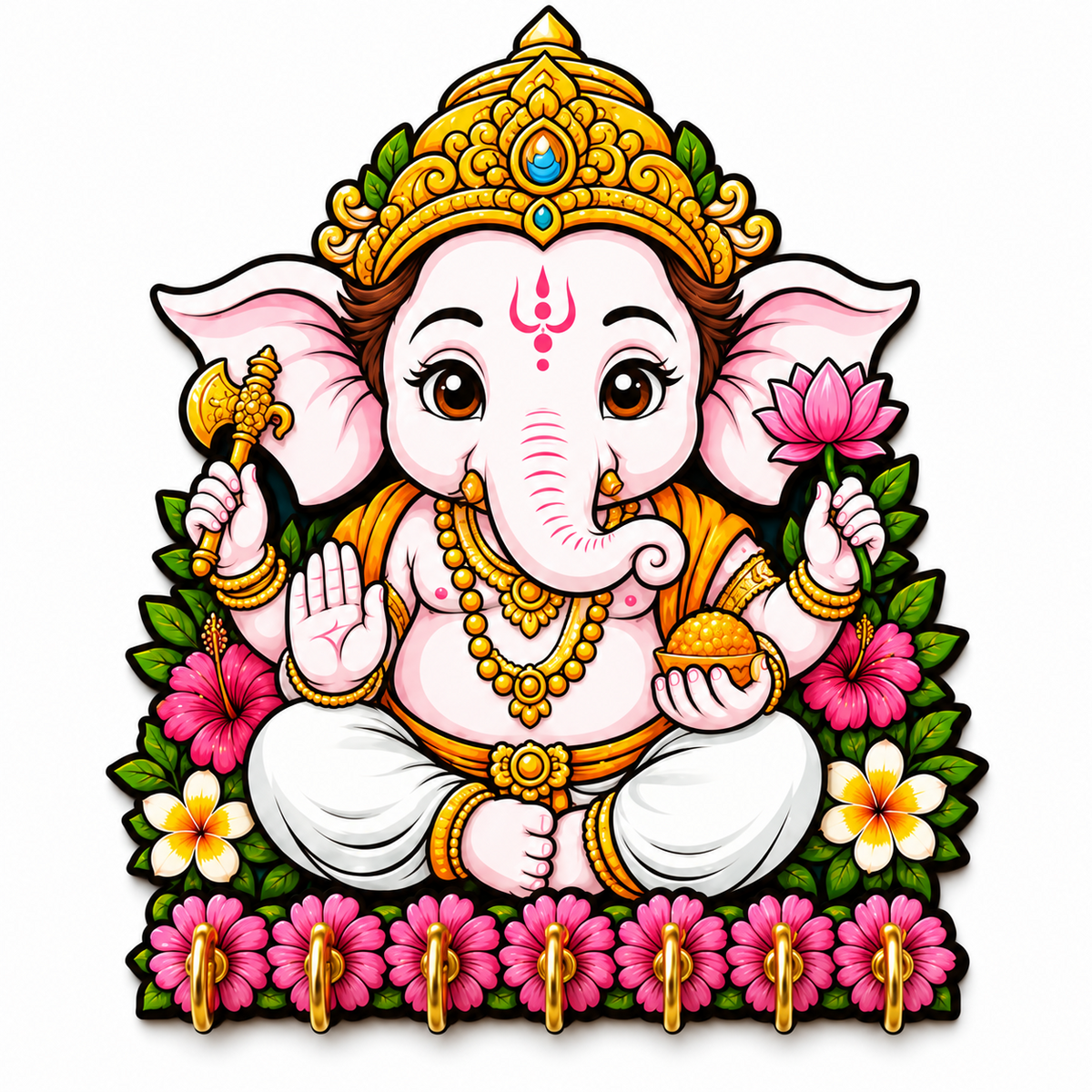 BalGanesh™ (White Edition) Blessings – Devotional Wall Organizer